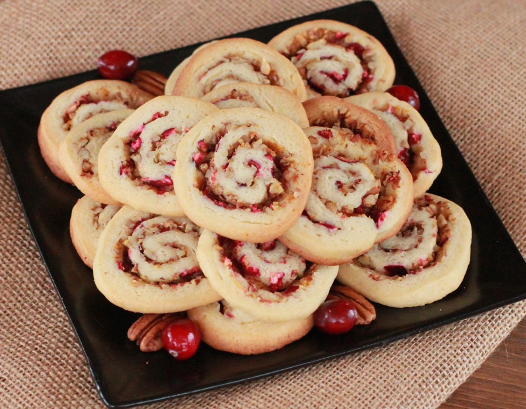 cranberry orange pinwheel cookies