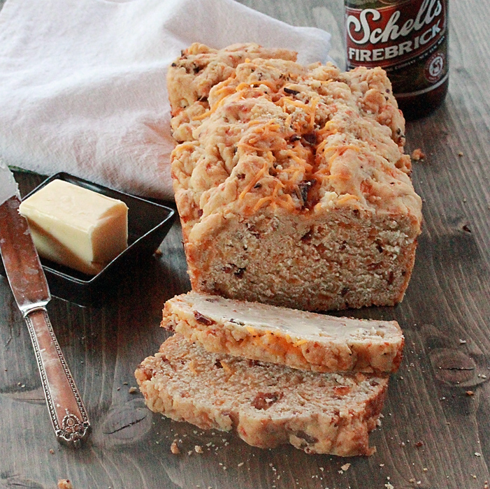 bacon cheddar beer bread with self-rising flour | frugalbites.com